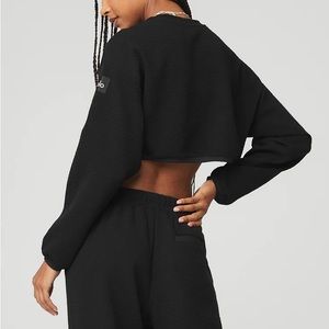 Alo Extreme Cropped Crewneck Sweatshirt